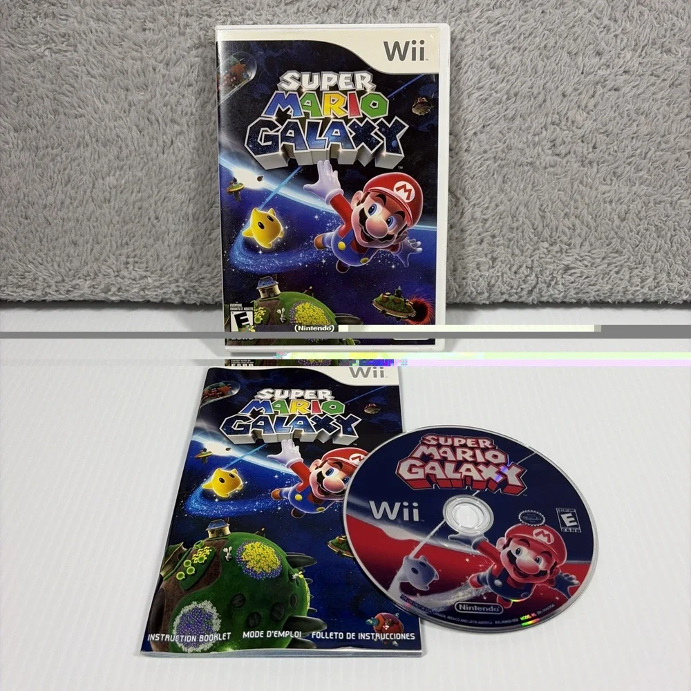 Super Mario Galaxy Wii CIB Complete in Box MINT Nintendo